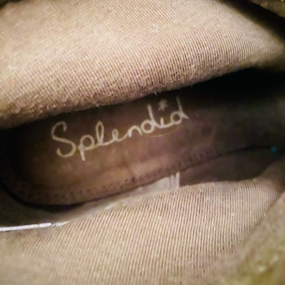 SPLENDID Womens Smoke Green Ruched Rodeo Almond Toe Stack Heel Leather Boots NEW - Picture 5 of 8